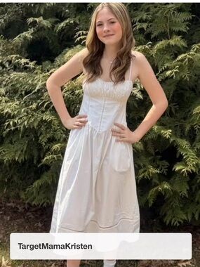 White corset midi dress - A New Day